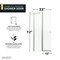 Anzzi 33.3 in. x 72 in. H Hinged Frameless Shower Door in Brushed Nickel w/ Tsunami Guard Tempered Glass SD-AZ14-01BN - alternate 5